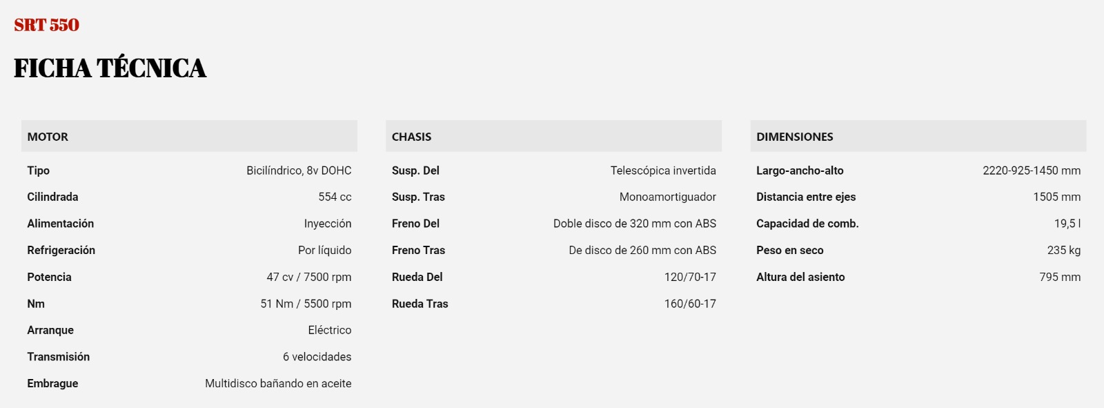 Mira esta publicación de Qjmotor SRT 550 2025 en Motordil
